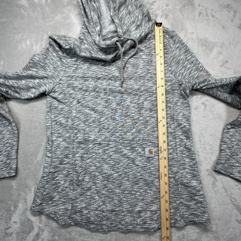 Carhartt Womens Medium 8-10 Gray Newberry Cowl Hoodie Sweatshirt Streetwear
